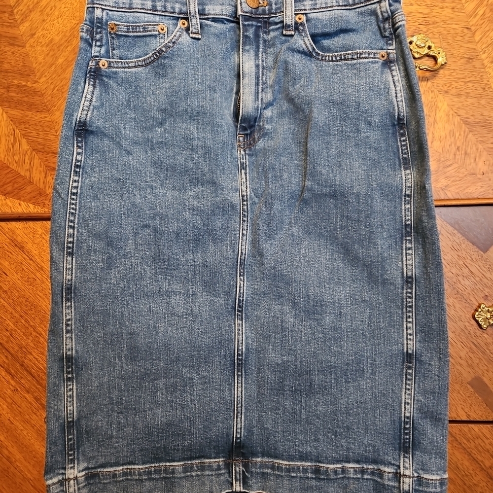 Denim Pencil Skirt